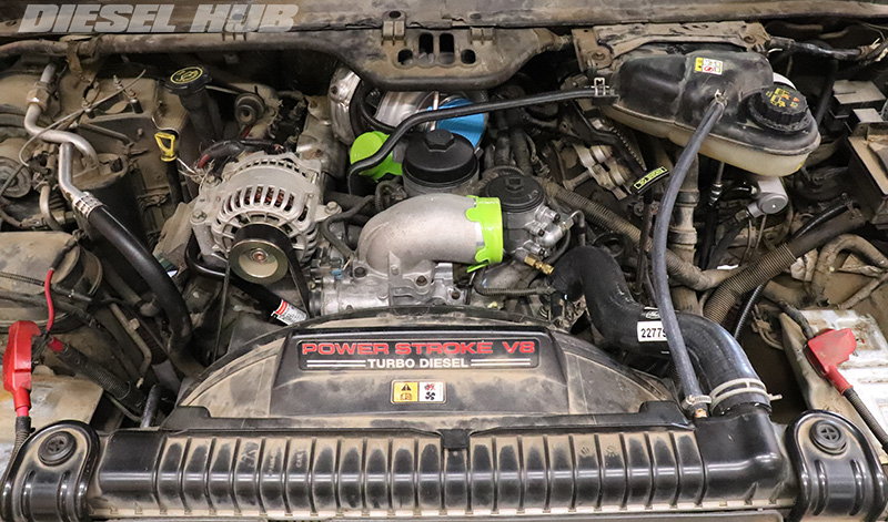 6.0 liter Power Stroke engine in a Ford F-250