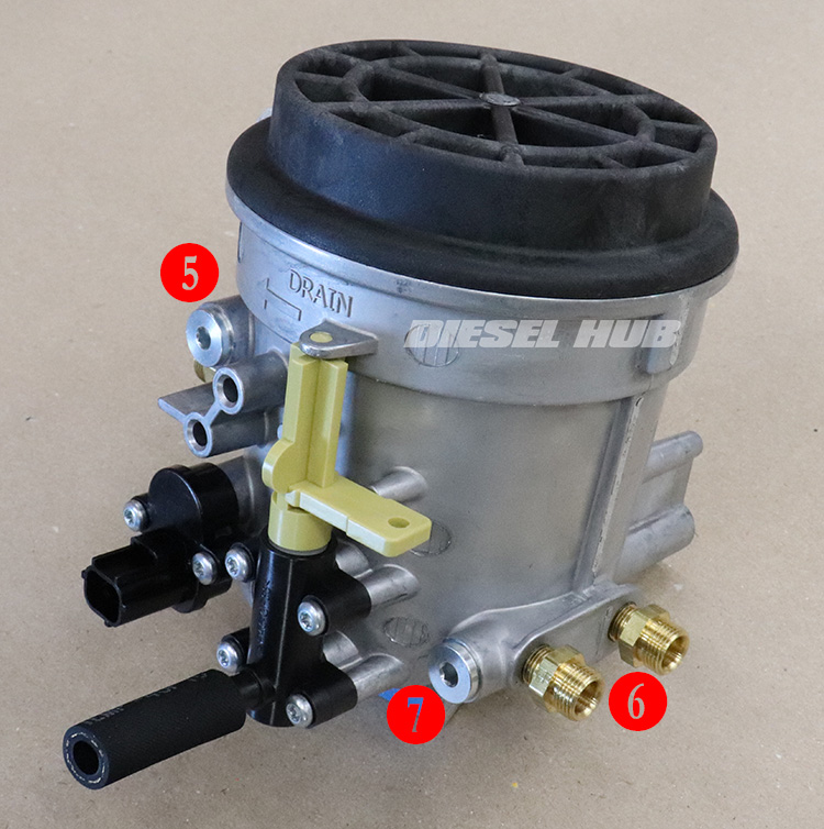 Fuel outlet and drain location