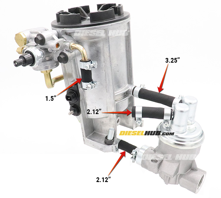 Fuel hose locations for early 7.3 Power Stroke engines