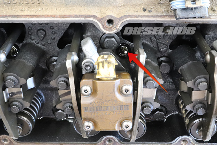 glow plug location on a 7.3 liter Power Stroke engine