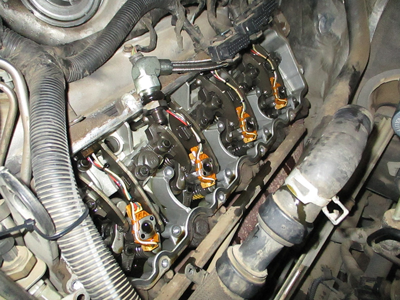 1 bank of fuel injectors on a 6.0 Power Stroke engine