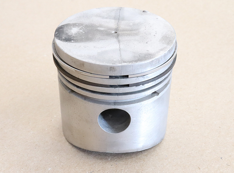 cracked piston from diesel engine