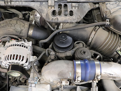 diesel engine compartment