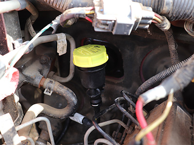 clutch master cylinder on firewall