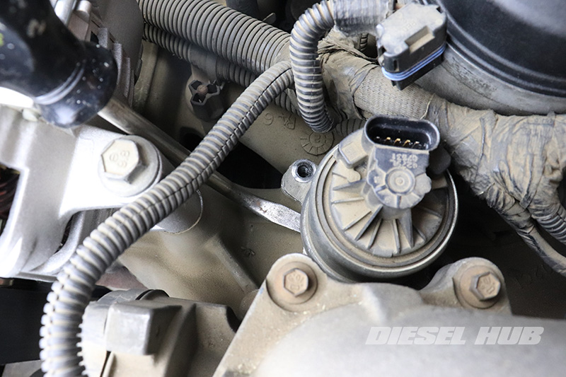 EGR mounting bolts removed