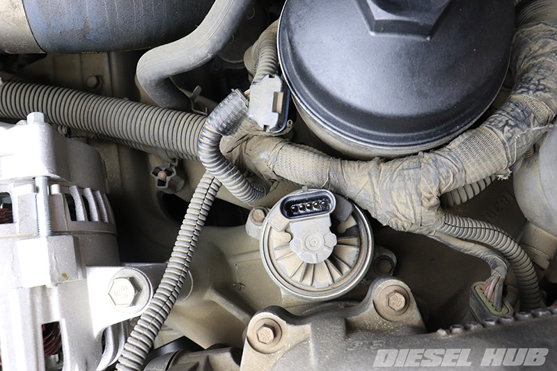 EGR valve connector removed