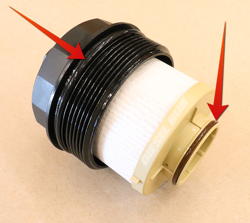 new primary fuel filter and o-ring