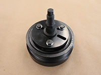 tool installed onto crankshaft damper