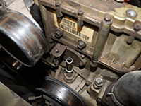 Heater hose removed