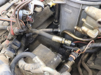 Drain valve hose removed