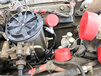 Hoses loosened