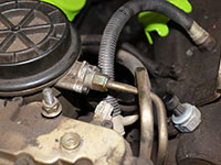 fuel return line from pressure regulator