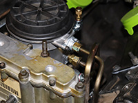 return and inlet lines reconnected