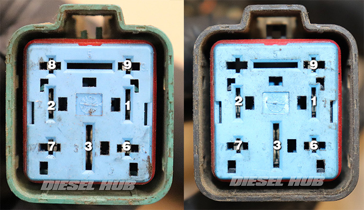 Glow plug control module connector pinout for 7.3 liter Power Stroke diesel engines