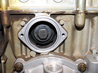 HPOP drive gear retaining bolt installed