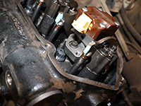 injector hold down bolt installed