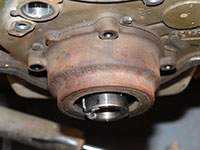 oil pump mounting bolts removed