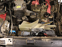 radiator removed from truck