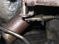 exhaust backpressure valve rod latch opened