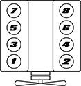 7.Numery cylindrów 3L IDI diesel (lokalizacje)