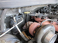 Transmission dipstick location, 12v Cummins
