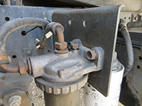 fuel water separator bleed valve location