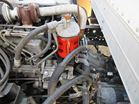 replacement fuel filter installed