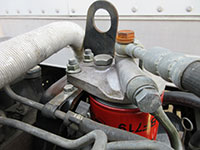 fuel filter bleed valve location, 4.8L Isuzu