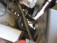 Lower radiator hose installed