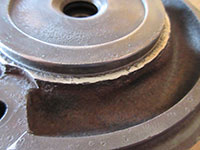 using bur tool on bearing housing