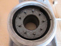 turbine housing coated in anti-seize