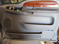 Lifting door panel upwards