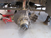 front wheel hub with tire remobed