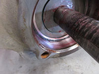 greasing inner wheel hub o-ring